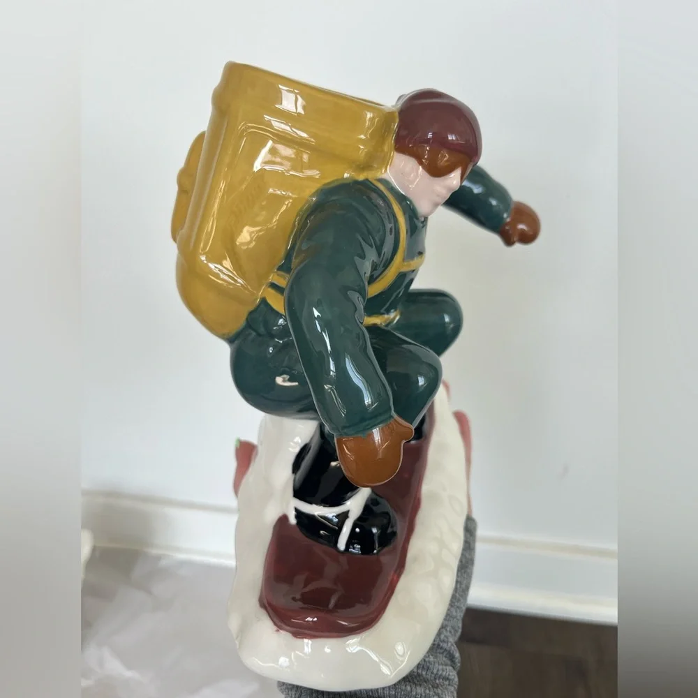 West Elm Ceramic Snowboarder Vase, brand new, separate or in set